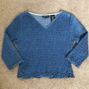 90s y2k vintage No Boundaries 3/4 sleeve crop top small